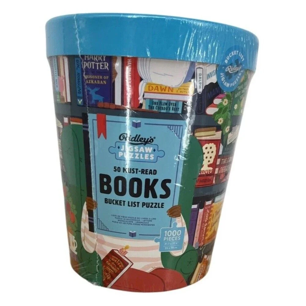 Ridley’s 50 Must-Read Books Bucket List 1000-Piece Puzzle Fits 22x28” Frame